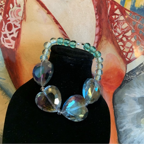 NEW SILVERITE - GLASS BEADS HANDCRAFTED BRACELET- shimmering- elegant - Picture 11 of 11